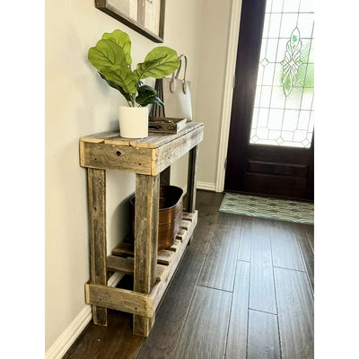 Woven Paths Del Hutson Designs Reclaimed Wood Sofa Table, Natural**New in box**