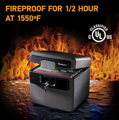 SentrySafe Fireproof and Waterproof Safe Box with Key Lock, File and Document Safe, 0.65 Cubic Feet, 14.3 x 15.5 x 13.5 inches!! NEW OUT OF BOX!!