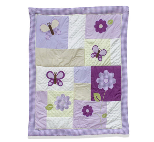 Pam Grace Creations Butterfly Lavender 10 Piece Crib Bedding Set- NEW IN BAG!!!