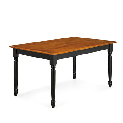 Better Homes and Gardens Autumn Lane Farmhouse Dining Table, Black and Oak**New and assembled,minor dent**