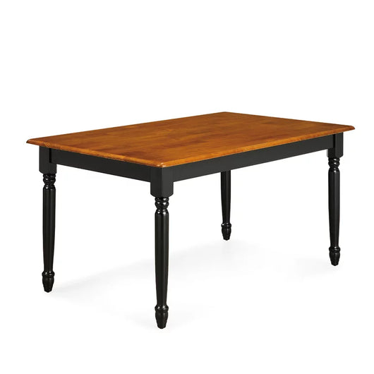 Better Homes and Gardens Autumn Lane Farmhouse Dining Table, Black and Oak**New and assembled,minor dent**