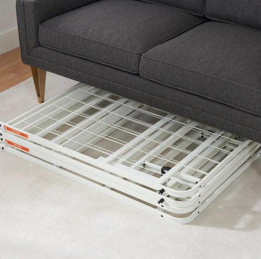 Mainstays 18" High Profile Foldable Steel Queen Platform Bed Frame, White- NEW IN BOX!!!
