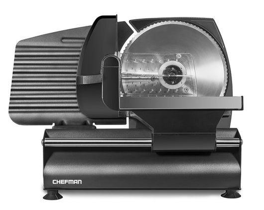 Chef man Die-Cast Electric Deli & Food Slicer, Stainless Steel, Black!! NEW IN BOX!!