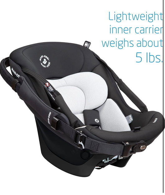 Maxi-Cosi Coral XP Infant Car Seat, Revolutionary 3-Piece Modular Nesting System for a More Comfortable, Intimate & Lightweight Carry, Essential Black II!  -Brand new in the box