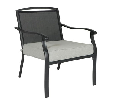 Mainstays Alexandra Square 4 - Piece Outdoor Patio Conversation Set, Gray- NEW AND ASSEMBLED!!! (Missing Coffee Table!)