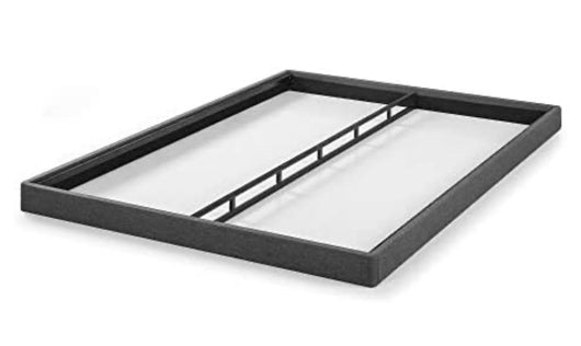 ZINUS Upholstered Metal and Wood Box Spring / 4 Inch Mattress Foundation / Easy Assembly / Fabric Paneled Design, King- new in box