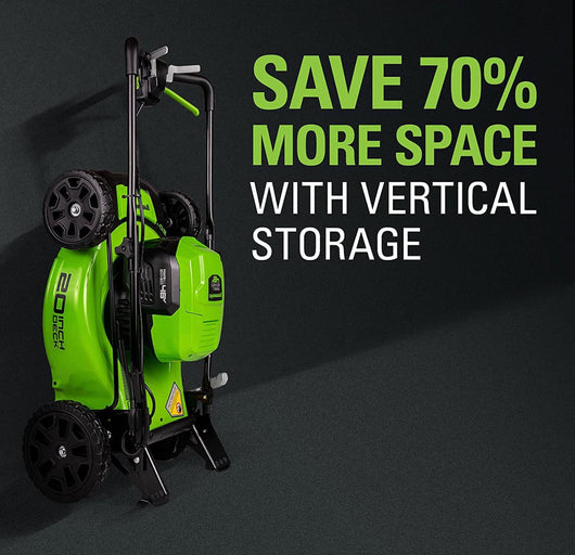 Greenworks 48V 20" Brushless Cordless Push Lawn Mower + 24V Brushless Drill / Driver, (2) 4.0Ah USB Batteries (USB Hub) and Dual Port Rapid Charger Included (2 x 24V)- NEW IN BOX
