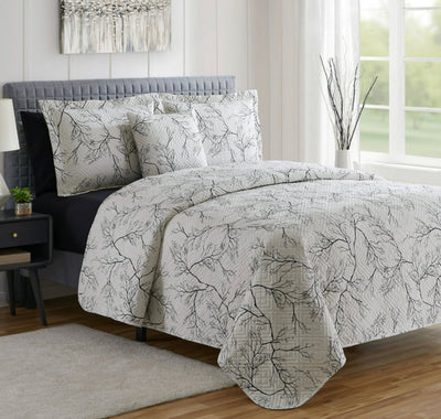 Clara Clark Quilt Set, King, Branches, 7 Piece- NEW IN BAG!!!