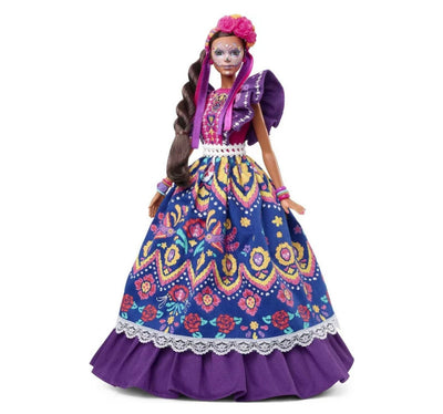 Barbie 2022 Día De Muertos Doll in Ruffled Dress and Calavera Face Paint- NEW IN BOX!!!!