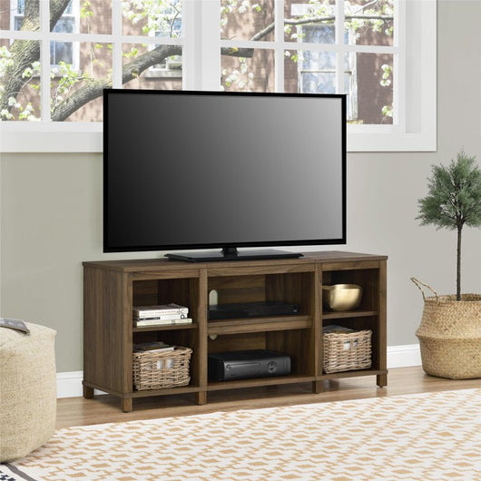 **SALVAGE SPECIAL,New damage from shipping!** Mainstays Parsons TV Stand for TVs up to 50", Canyon Walnut