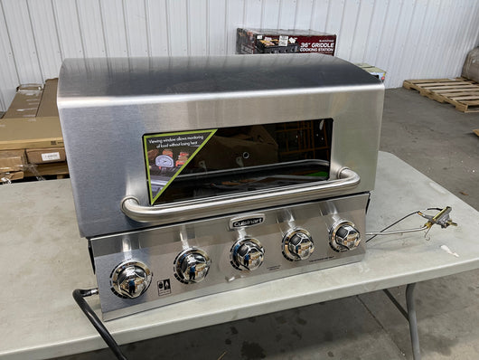 So……  Here’s a sad story-  We opened up this $500 grill only to find that the previous department store customer kept specific parts and shipped back the grill body.  It’s a Cuisinart A10 grill - new - but what you see in the pics is what you get.