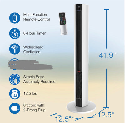 Lasko 1500W Electric All Season Tower Fan & Space Heater with Timer and Remote, White!! NEW IN BOX!!