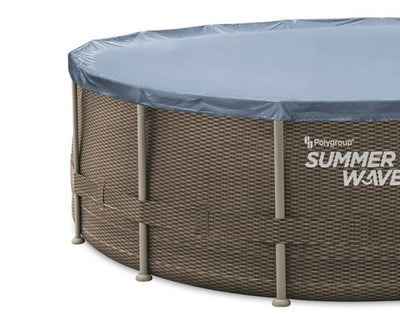 Summer Waves 16 ft Dark Double Rattan Elite Frame Pool, Round- BRAND NEW IN BOX!!!