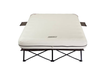 Coleman Cot and Thick Queen Air Mattress Combo Side Tables, Pump Included- NEW IN CARRY BAG!!!!