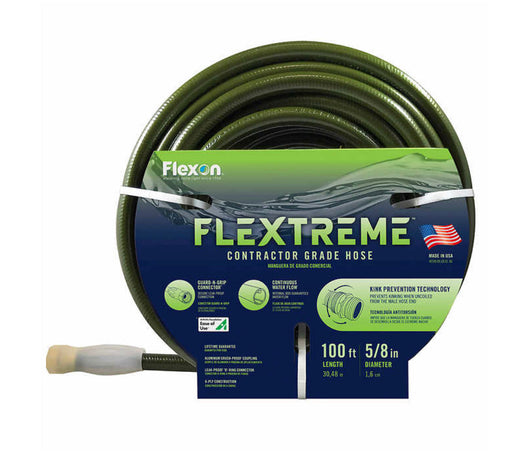 Flexon 5/8 in. x 100 ft. Contractor Grade Hose with Guard & Grip- NEW!!!