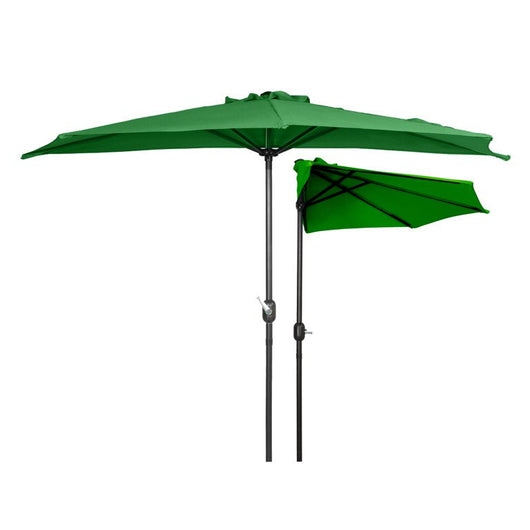 Westin Outdoor Westin Outdoor 9 Ft Half Market Patio Umbrella for Backyard Apartment Balcony Window UV Weather Resistant, Dark Green**New in box**