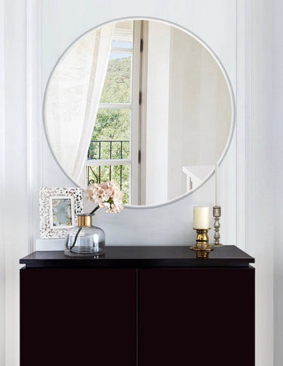 Martin Svensson Home 36" White Framed Round Wall Mirror- NEW IN BOX!!!