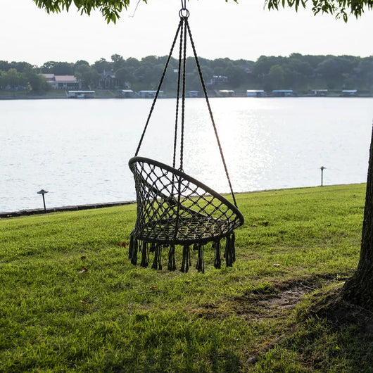 Equip Macrame Outdoor Hammock Chair, Cotton Blend Olive Green, Size: 47” L x 24” W, Capacity 250 lb.**New**