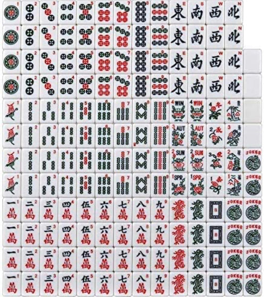 166 Tiles American Mahjong Set Red Phoenix Soft Bag 4 Color Pushers / Racks Easy Carry Western Mahjongg Travel Game Set- NEW IN BAG!!!