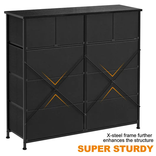 REAHOME Dresser with 9 Drawers Leather Finish Chest of Drawers Dressers for Bedroom Rustic Brown!  -Brand new in the box