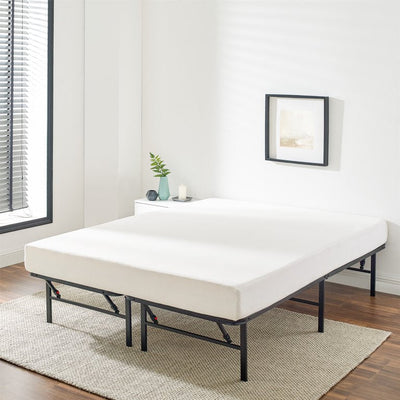 Mainstays 14" High Profile Foldable Steel Full Platform Bed Frame, Black**New in Box**