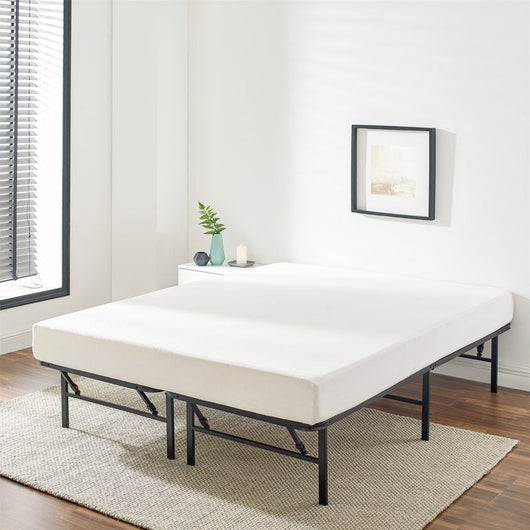 Mainstays 14" High Profile Foldable Steel Full Platform Bed Frame, Black**New in Box**