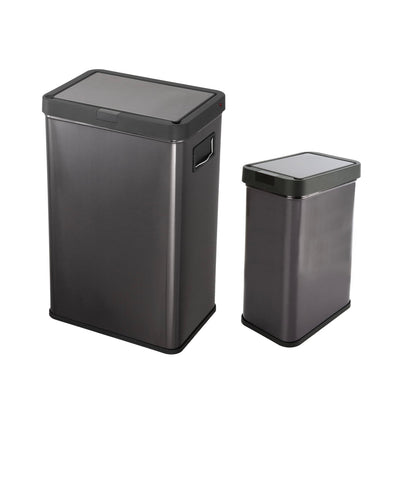 Touch-Free Motion Sensor Open and Close 13.7 gal and 3.17 gal Kitchen Garbage Cans (new but top is slightly scratched)