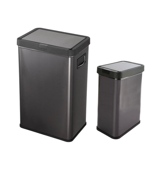 Touch-Free Motion Sensor Open and Close 13.7 gal and 3.17 gal Kitchen Garbage Cans (new but top is slightly scratched)