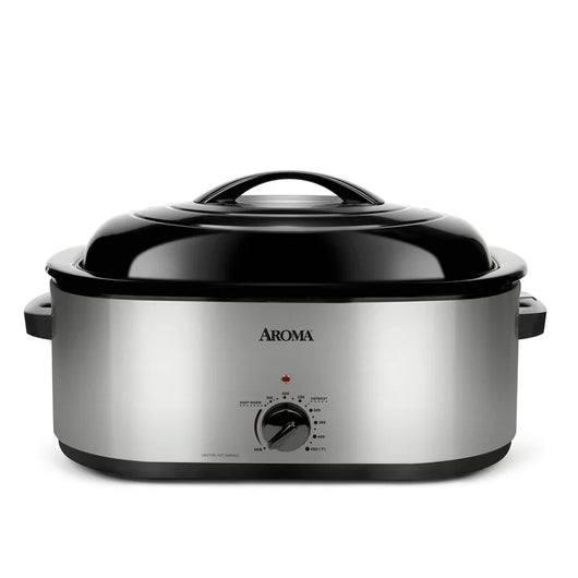 Aroma 22 Quart Electric Roaster Oven Stainless Steel with Self-Basting Lid, ART-712SB**New in Box**