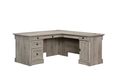Sauder Palladia L-Shaped Desk, Split Oak Finish- NEW IN BOX!!! (PLEASE READ DESCRIPTION!!!!)
