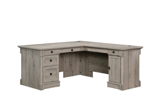 Sauder Palladia L-Shaped Desk, Split Oak Finish- NEW IN BOX!!! (PLEASE READ DESCRIPTION!!!!)
