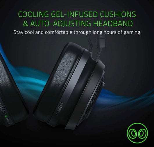 Razer Nari Ultimate Wireless 7.1 Surround Sound Gaming Headset: THX Audio & Haptic Feedback - Auto-Adjust Headband - Chroma RGB - Retractable Mic - For PC, PS4, PS5 - Black- NEW IN BOX!!!!