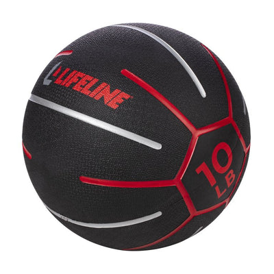 Lifeline First Aid 10 lb. Medicine Ball to Develop Total Body Strength, Power and Stability
