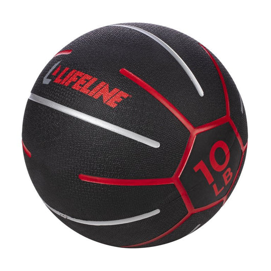 Lifeline First Aid 10 lb. Medicine Ball to Develop Total Body Strength, Power and Stability