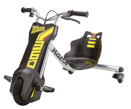 Razor PowerRider 360 Electric Tricycle, Yellow/Black!! NEW AND ASSEMBLED!!