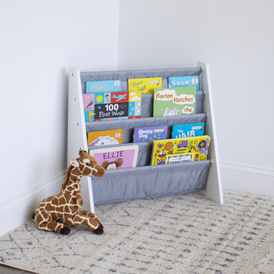 Humble Crew Gray Playroom in a Box, Kids Book Rack  & 5pc Table and Chair Set, Gray/White!! NEW IN BOX!!