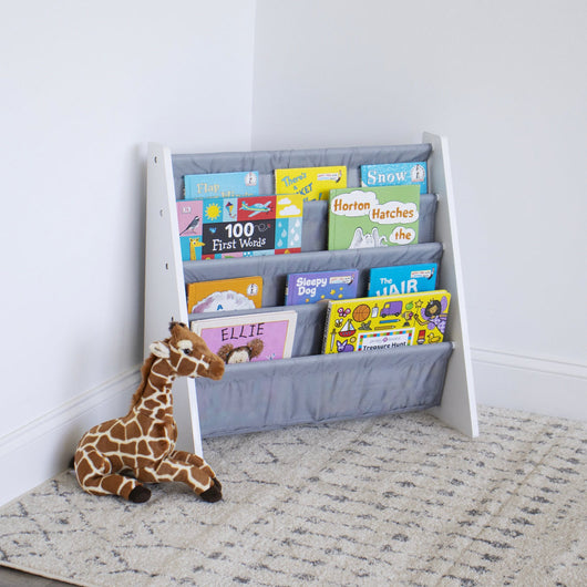 Humble Crew Gray Playroom in a Box, Kids Book Rack  & 5pc Table and Chair Set, Gray/White!! NEW IN BOX!!