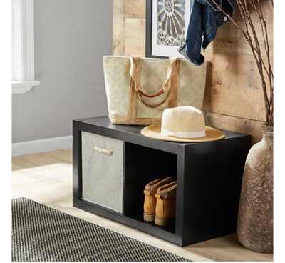 Better Homes & Gardens 2-Cube Storage Organizer, Solid Black (new in the box)