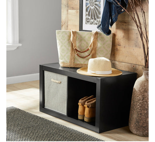 Better Homes & Gardens 2-Cube Storage Organizer, Solid Black (new in the box)