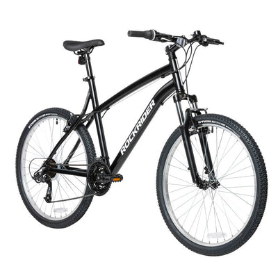 Decathlon Rockrider ST50, 21 Speed Aluminum Mountain Bike, 26", Unisex Black, Medium- brand new and assembled