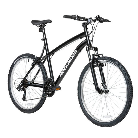 Decathlon Rockrider ST50, 21 Speed Aluminum Mountain Bike, 26", Unisex Black, Medium- brand new and assembled
