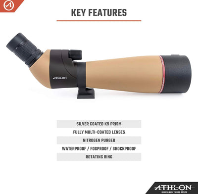 Athlon Optics Talos 20-60x80 Spotter Scope , Black- NEW IN BOX!!!