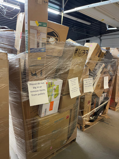 Jumbo huge liquidation pallet- over 7 ft tall ! Pallet number 1635