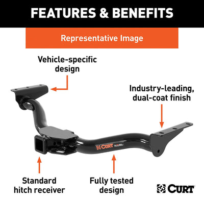 CURT Class 3 Trailer Hitch, 2-Inch Receiver, Fits Select Toyota RAV4 2019-NEWER!! BRAND NEW!!