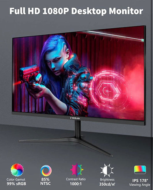 FYHXele G2465F Gaming Monitor 24 Inch 165Hz, Support 144Hz 1ms IPS 1920x1080P, 2xHDMI 1xDP, Built-in Speakers, Adaptive Sync, VESA 75mmx75mm, Black!  -Brand new in the box