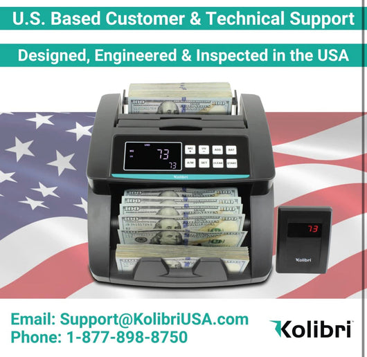 Kolibri Money Counter Machine - 1,500 bills per min, advanced counterfeit detection, set up in minutes, Add and Batch Modes, Cash Counter with LCD Display!  -Brand new in the box