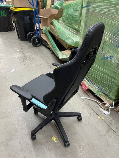 Hbada Gaming Chair Racing Style Ergonomic High Back Computer Chair with Height Adjustment, Headrest and Lumbar Support E-Sports Swivel Chair- new and assembled