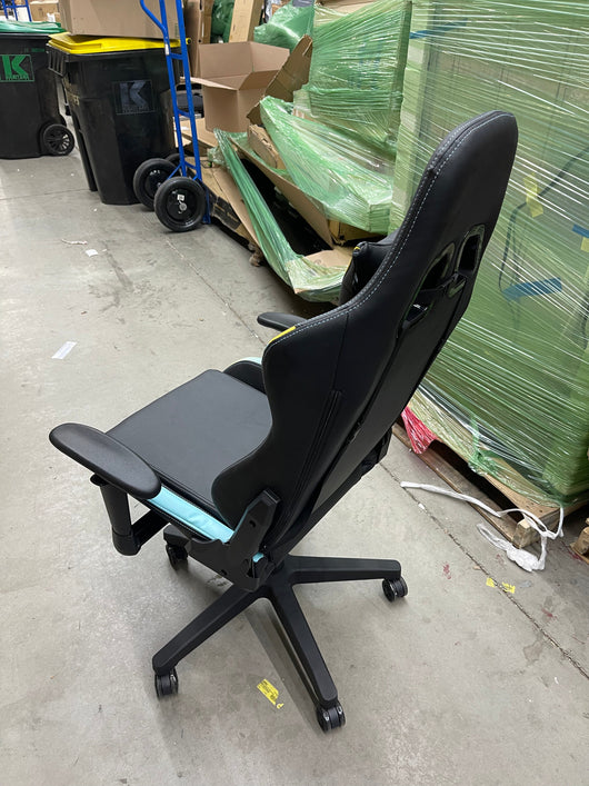 Hbada Gaming Chair Racing Style Ergonomic High Back Computer Chair with Height Adjustment, Headrest and Lumbar Support E-Sports Swivel Chair- new and assembled