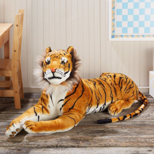 Melissa & Doug Giant Tiger - Lifelike Stuffed Animal (over 5 feet long)**New in plastic**