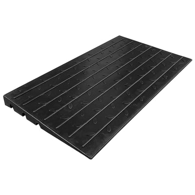 Electriduct 2.5" Non Slip Rubber Threshold Ramp for Wheelchair Accessibility, Mobility Scooters, Power Chairs, Home, Steps, Stairs, Doorways, Curbs with 3 Channels Cord Cover**New**